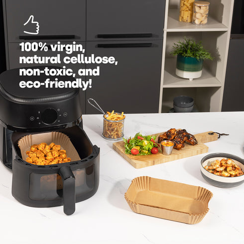 100 Disposable Air Fryer Liners - Rectangular
